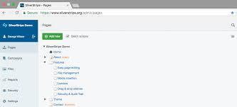 screenshot of Silverstripe CMS